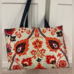 Spartina 449 Red and Blue Floral Tote